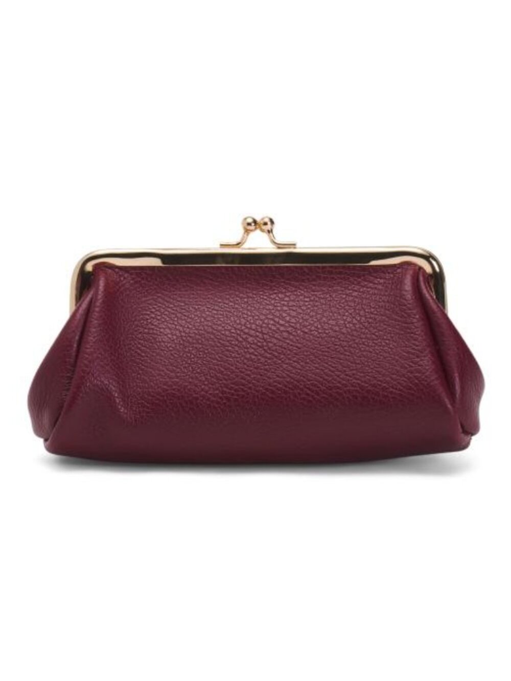 MARLON Made In Italy Leather Kiss Lock Wallet